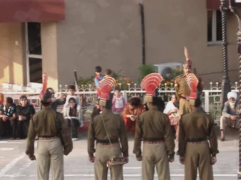 Wagah border parade — BSF on duty