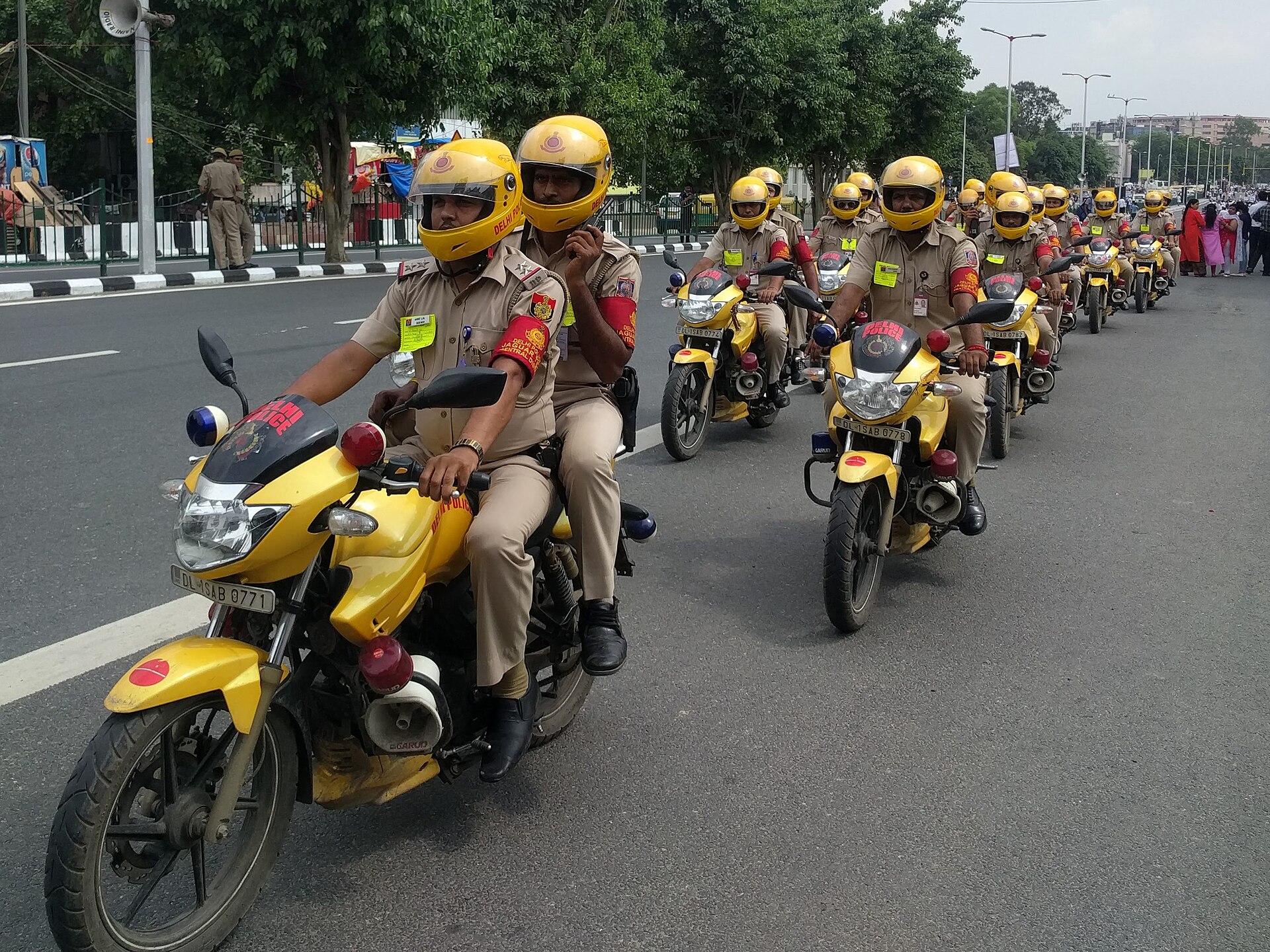 Indian police on duty
