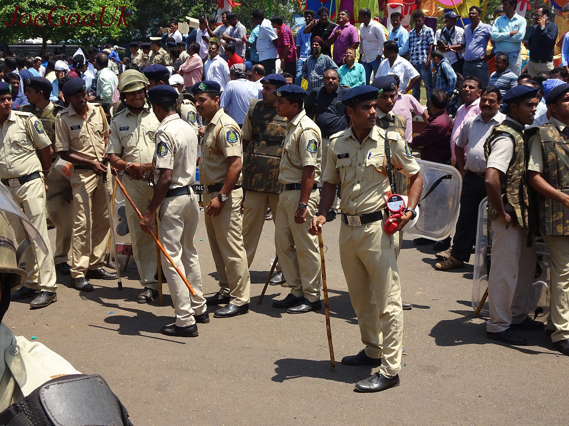 Indian police on the ground